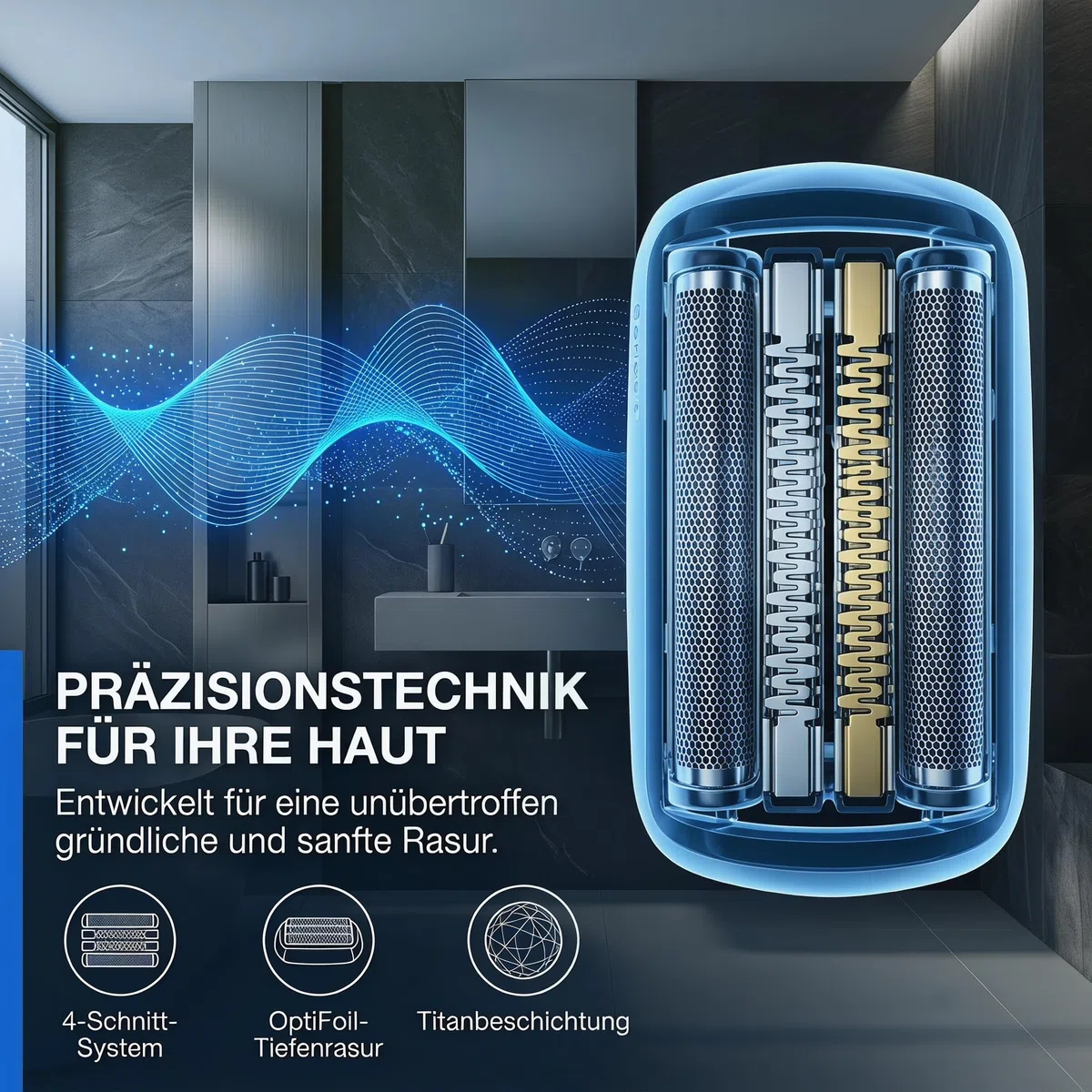 92S Scherkopf Series 9 Elektrorasierer Ersatzteil, Serie 9 Scherkopf für Elektrorasierer, Kompatibel mit Series 9 Pro Rasierer 9290cc,9291cc,9370cc,9293s,9385cc,9390cc,9330s,9296cc, Silber