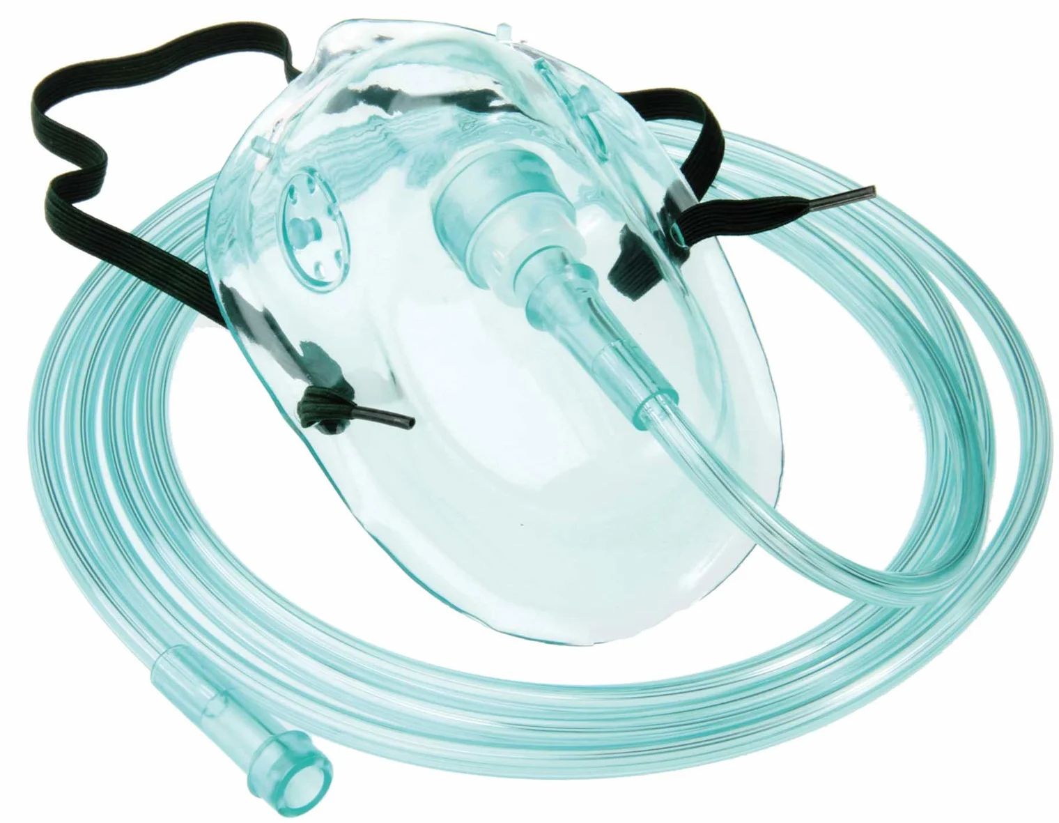 Tiga-Med Sauerstoffmasken für Erwachsene | DEHP-frei | grün | mit 210cm Sauerstoffschlauch | O2 Maske Atemmaske