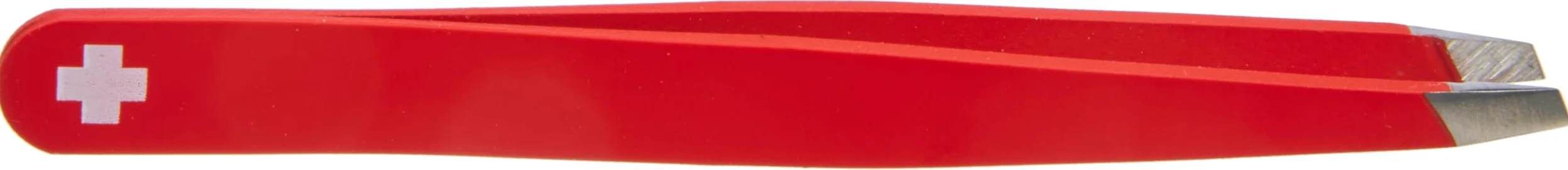 Victorinox Pinzette RUBIS, Augenbrauen-Zupfer, Professionell, Maniküre, Pediküre, Präzision, Edelstahl, rot
