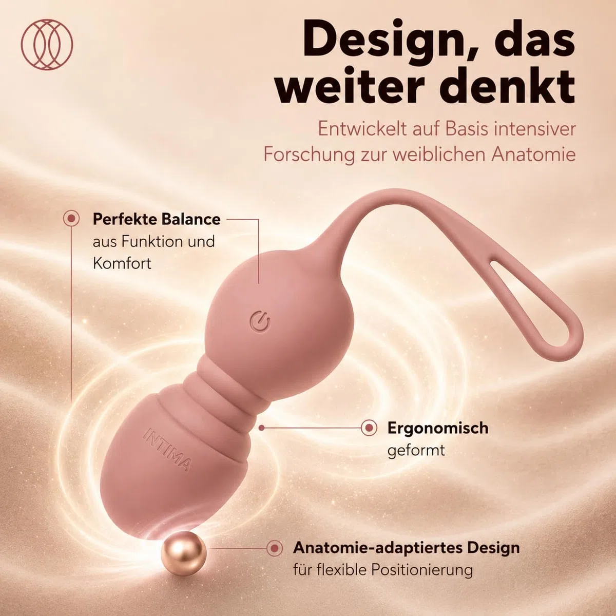 INTIMA Beckenbodentrainer für Frau mit Vibration | 4-teiliges Set mit Fernbedienung | Liebeskugeln | Kegel Balls | Stärkung der Beckenbodenmuskulatur bei Blasenschwäche & Inkontinenz
