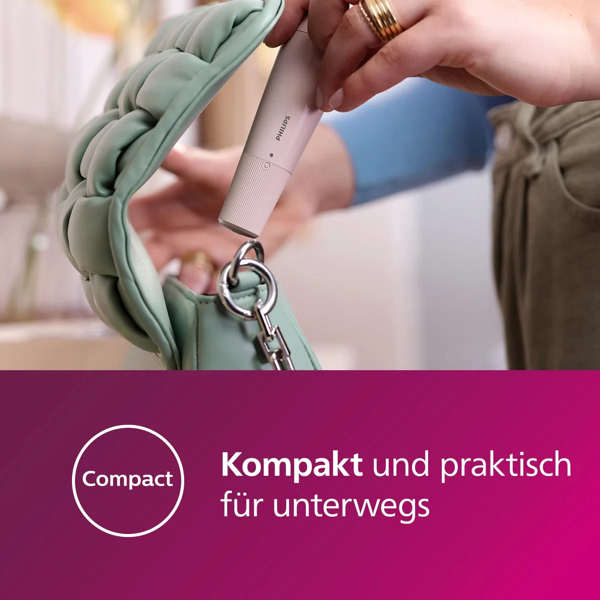 Philips Gesichtshaarentferner, 5000 Series, Haarentfernungsgerät für Frauen, kabellos und kompakt, mit hypoallergenem Kopf, sanftes und schnelles Entfernen feinster Haare im Gesicht, Modell BRR454/00