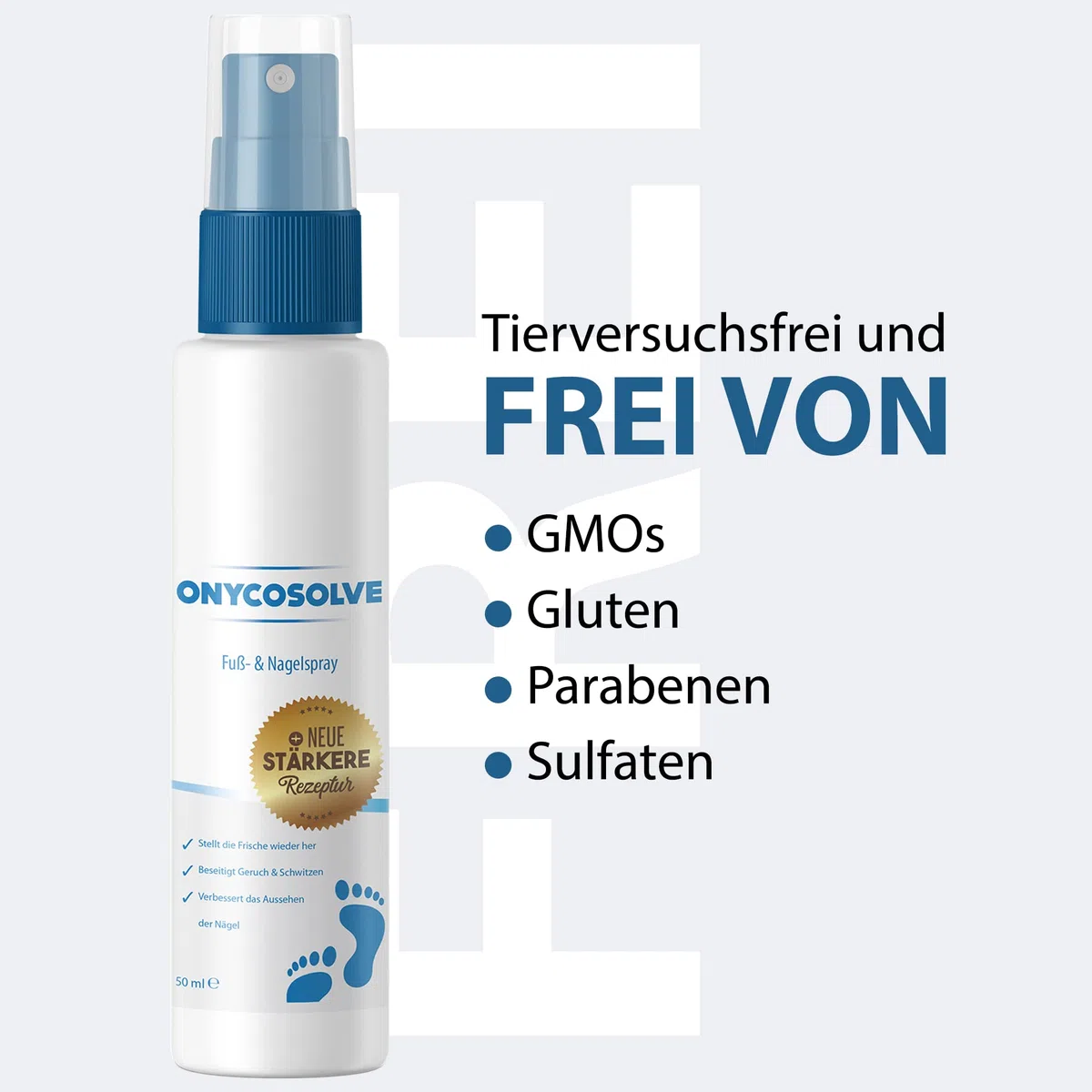 Fuß- und Nagelspray - Schuhdeo - Fußspray für Frische Füße - Schuhspray - 50 ml