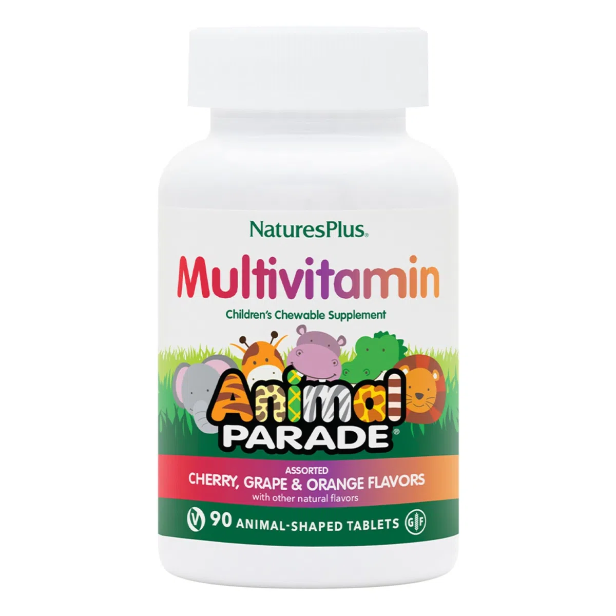 Nature's Plus Source of Life® Animal Parade® Multivitamin gemischter Geschmack 90 Kautabletten
