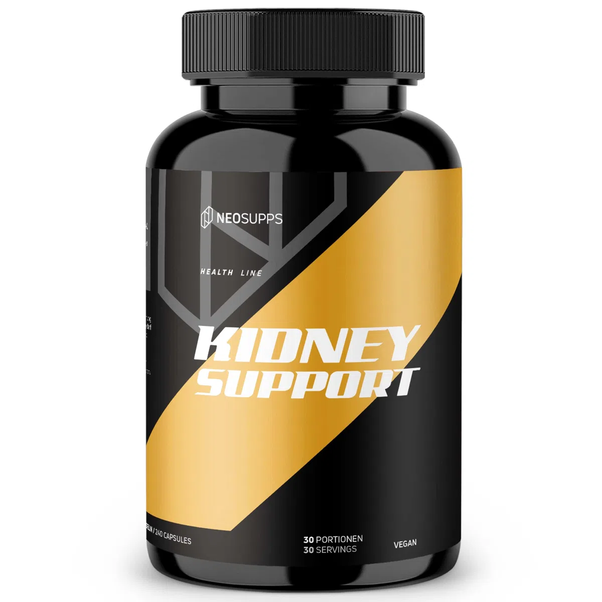 Neosupps Kidney Support, 240 Kapseln Vegan, Natürliche Nierenunterstützung Astragalus, Sinensis & Selleriesamenextrakt, Entgiftung, Harnwegsgesundheit & Zellschutz (240 Kapseln, Geschmacksneutral)