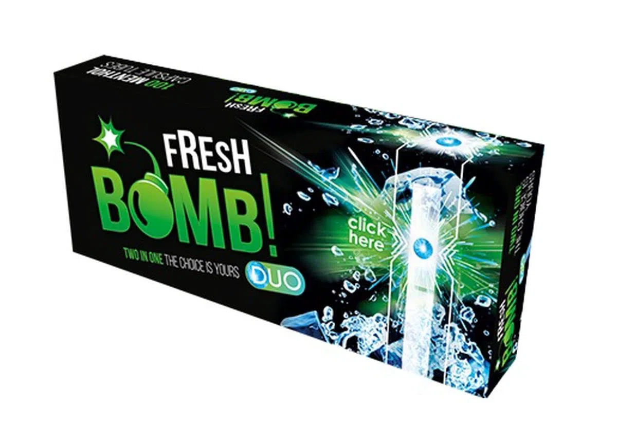 Fresh Bomb Menthol Click Hülsen mit Aromakapsel 10 Boxen (1000 Hülsen)