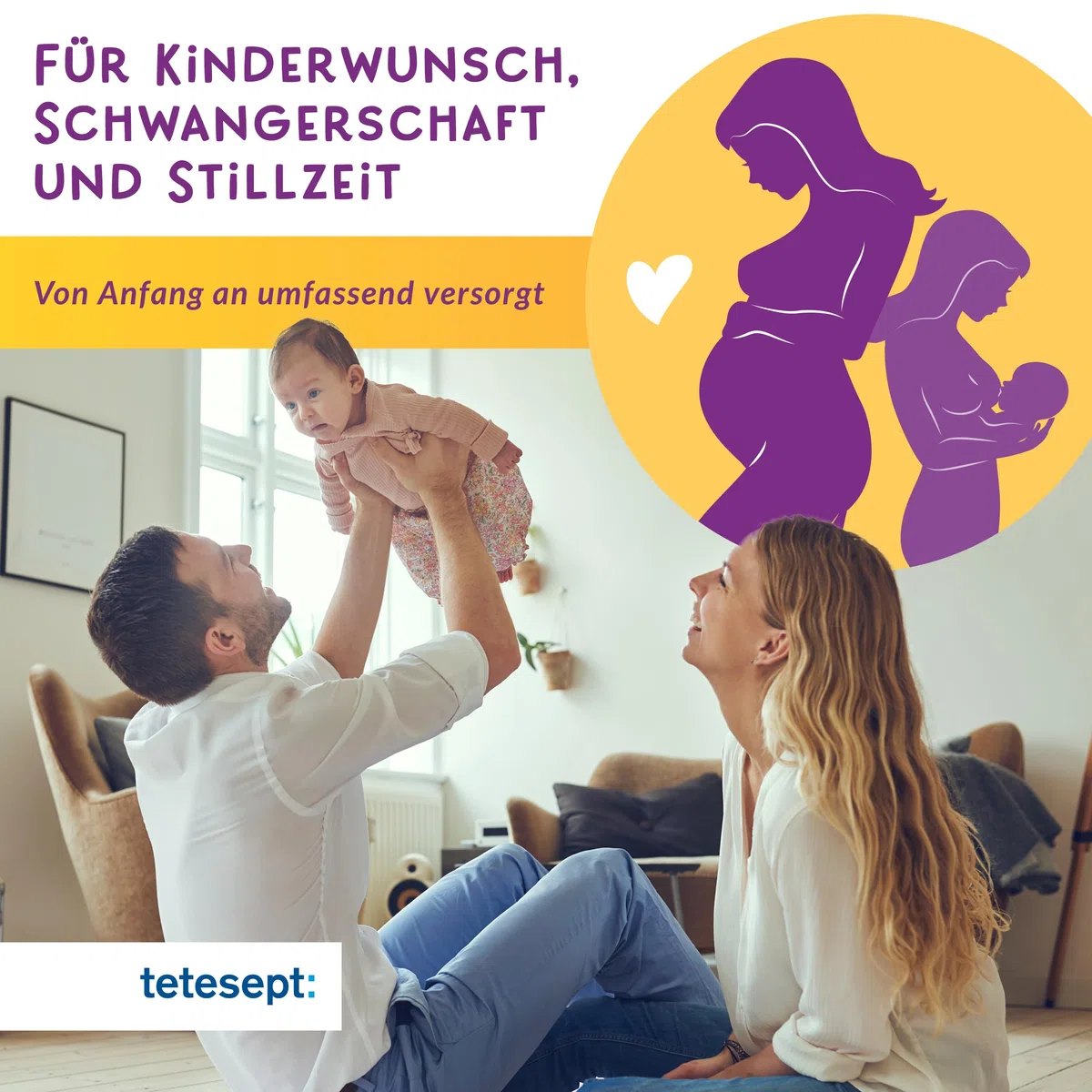 tetesept Femi Baby – 16 Nährstoffe für Kinderwunsch, Schwangerschaft & Stillzeit – mit Folsäure, Eisen, Jod + DHA – 1 x 3 Monatspackung à 90 Tabletten + 90 Kapseln – NEU