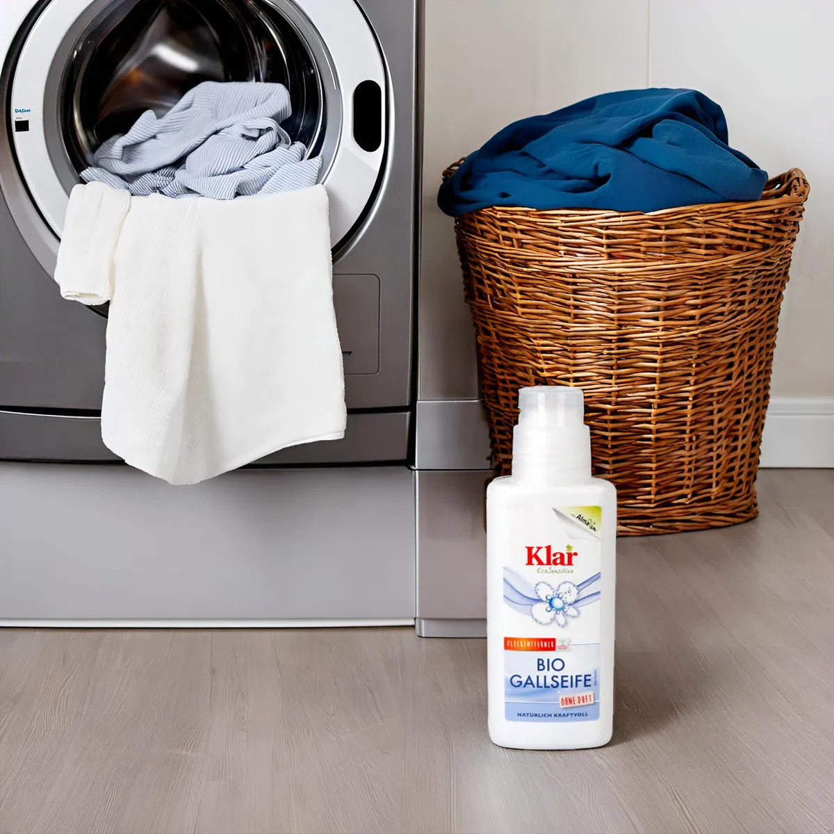 Klar eco Sensitive Bio-Gallseife 6 x 250ml, ohne Duft, mit Bürstenkopf, zur Vorbehandlung von Flecken