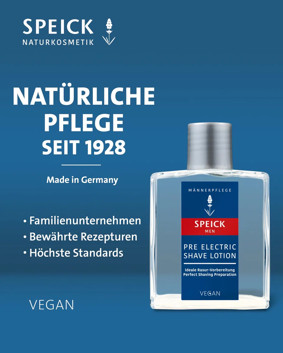 Speick Men Pre Electric Shave Lotion – Hautschonende Vorbereitung für Elektrorasur, 5x100 ml