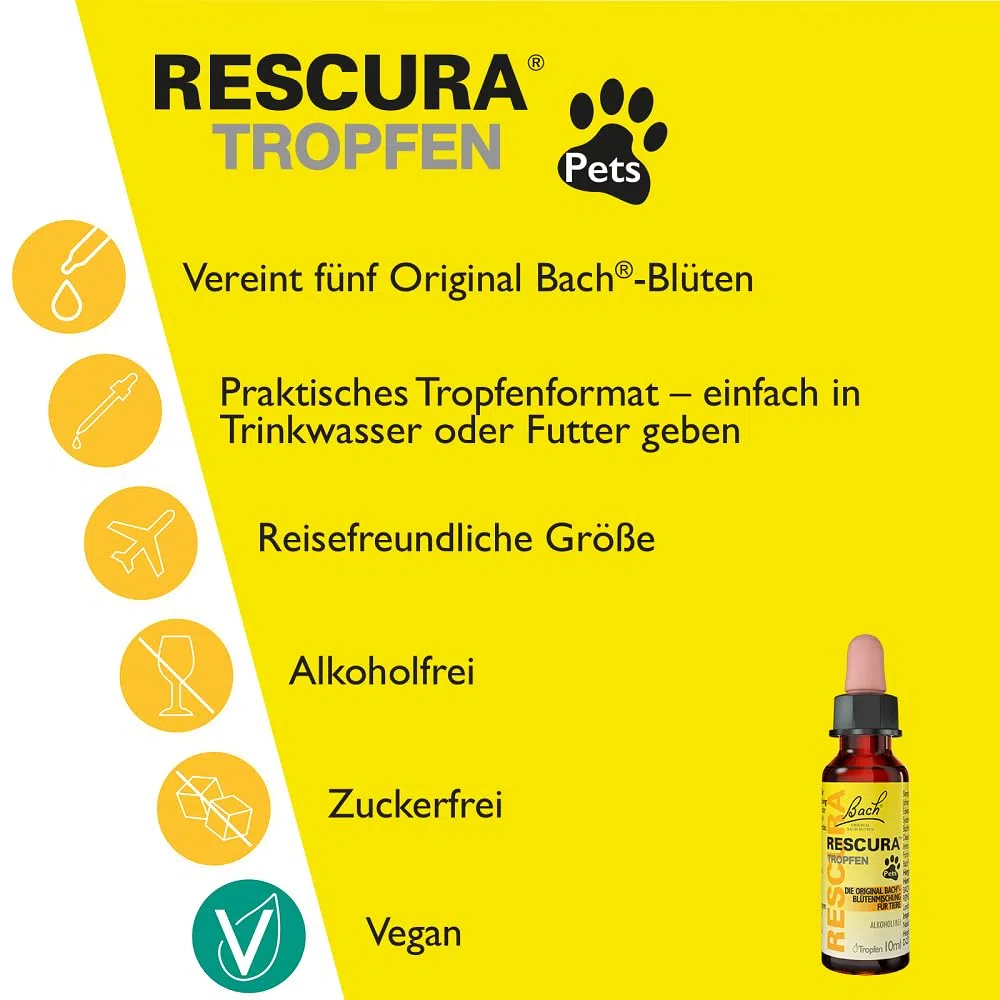 Bachblüten Original Bach RESCURA Pets Doppelpack 2 x 10 ml| Bachblütenmischung für Tiere | Original nach Dr. Edward Bach | ehemals Rescue