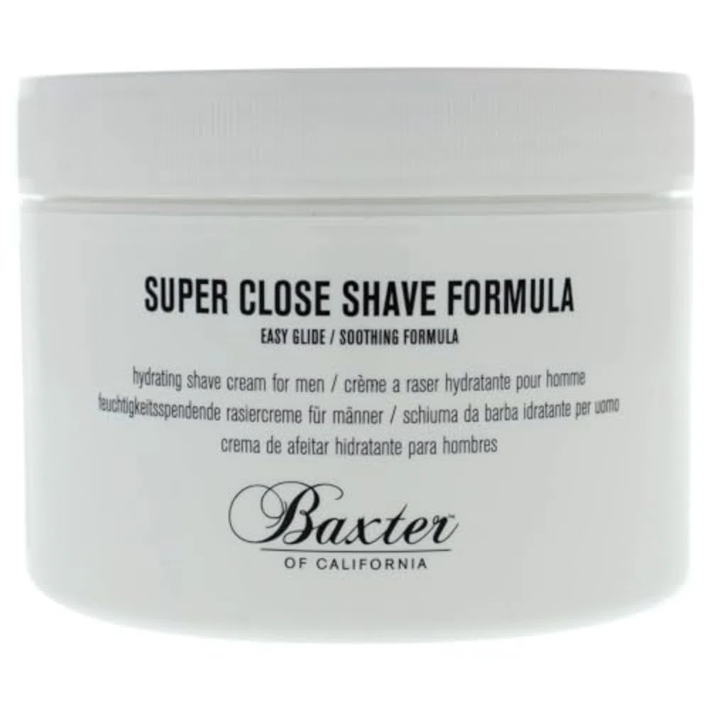 Baxter of California Super Close Shave Formula, reichhaltige Rasiercreme mit Teebaumöl, Menthol, für glatte Rasur, erfrischend und pflegend, 240 ml