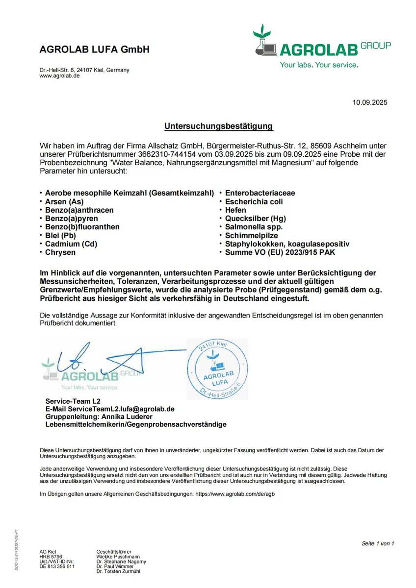 7 in1 Wasserbalance Komplex Brennnessel mit Rosskastanie Gotu Kola Magnesium 90 vegane Kapseln