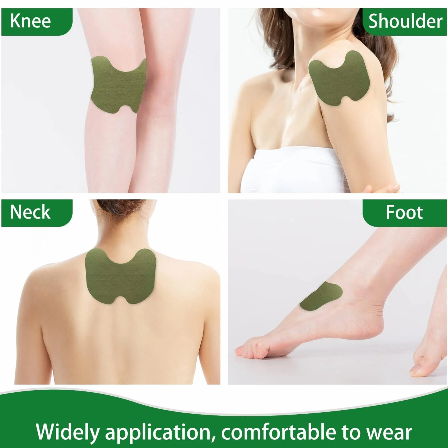 60 Pcs Knieschmerzlinderungspflaster,MQUPIN Pain Relief Patch, Schmerzlinderung Wärmepflaster für Nacken und Schulter
