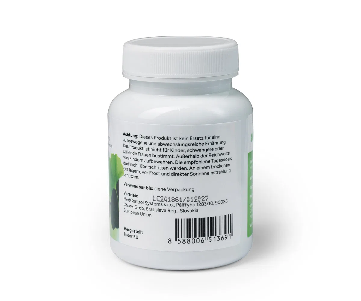 Ginkgo 240 mg | Ginkgo Hochdosiert EDOSO | 60 Tabletten | 50:1 pflanzliches Extrakt Konzentrat | Bei Vergesslichkeit im Alter oder leichter Demenz