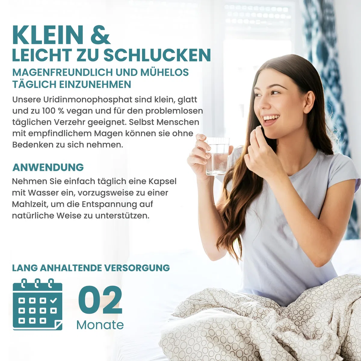 Uridinmonophosphat | 250 mg | Hochdosiert, ein Inhaltsstoff | 60 vegane Kapseln | 2-Monats-Vorrat | Uridine Monophosphate | GMP & Laborgeprüft