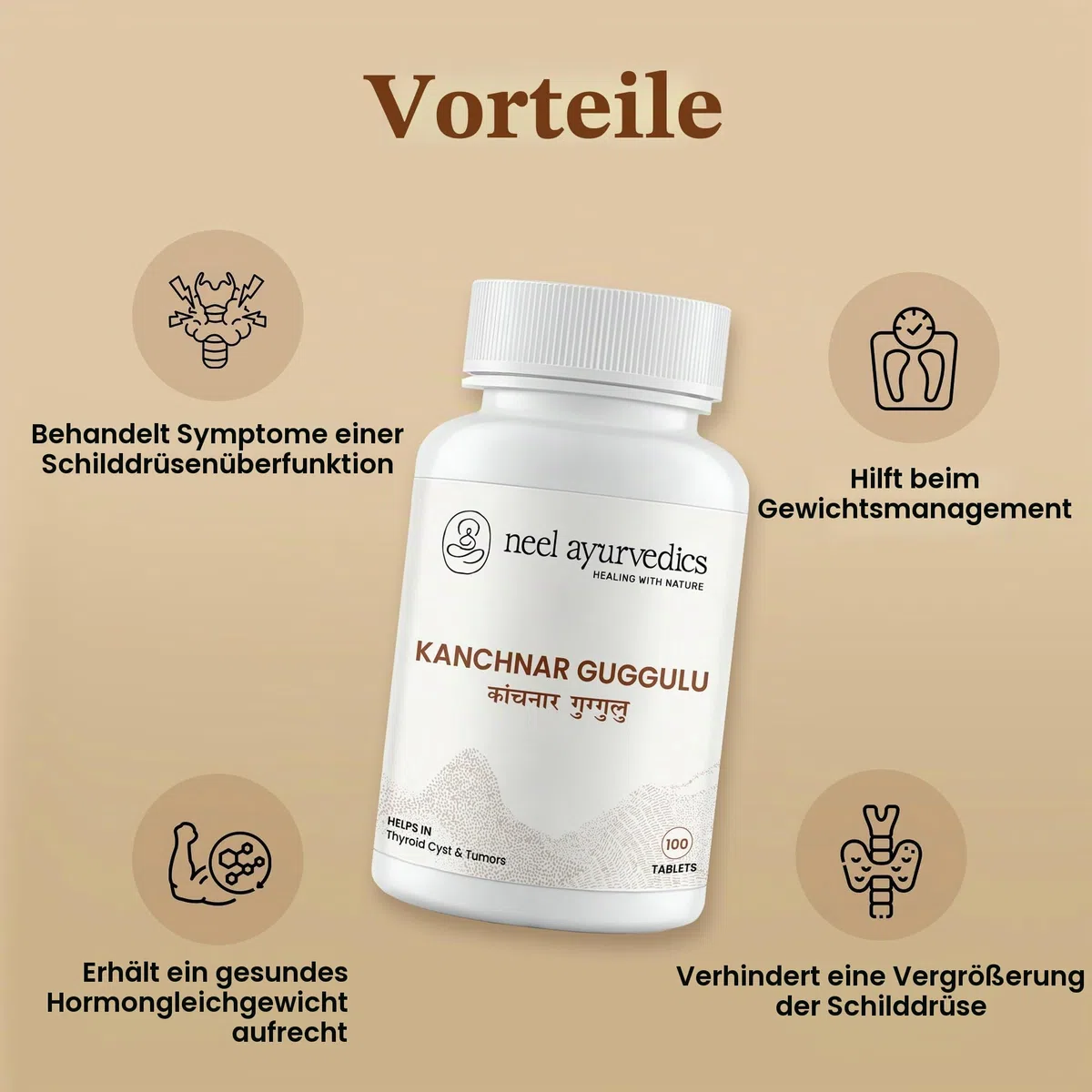 Kanchnar Guggulu – 300 Guggul-Extrakt kapsel. Natürliche Kräuter für Detox, Schilddrüse, Hormone, Verdauung & Stoffwechsel. Hochwertige, vegane Ayurveda-Formel ohne Zusätze