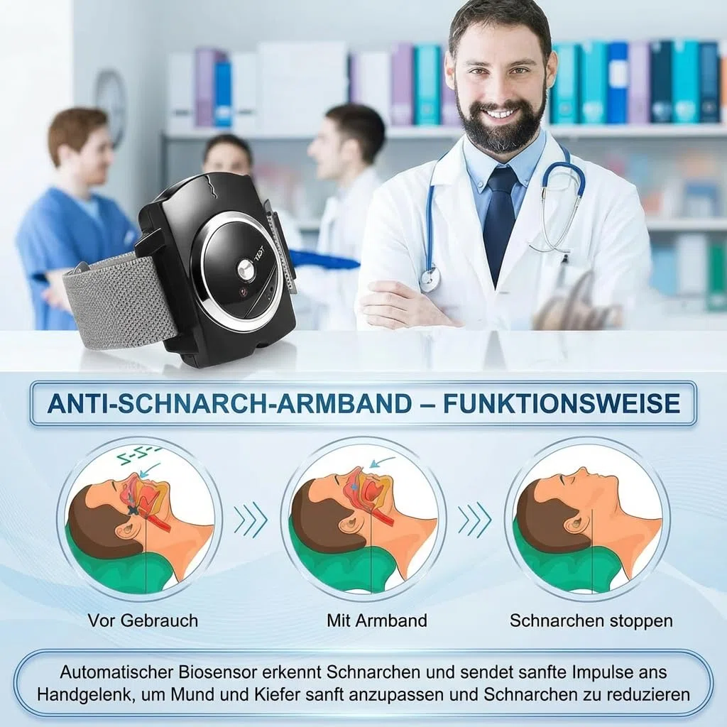 Guggys Sleep Connection Anti — Armband Mit Intelligenter Geräuscherkennung Für Ruhigen Schlaf