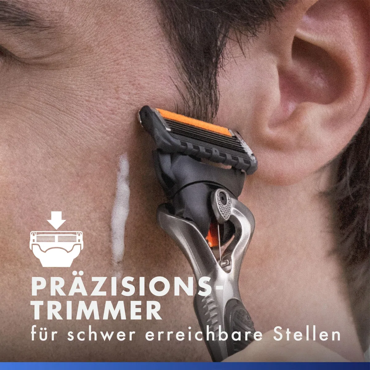 Gillette Fusion5 Proglide Rasierer Herren — Inkl. 1 Nassrasierer 10 Ersatzklingen mit Neuem Everglide Gleitstreifen für Noch Sanfteres Gleiten — Silber/Schwarz