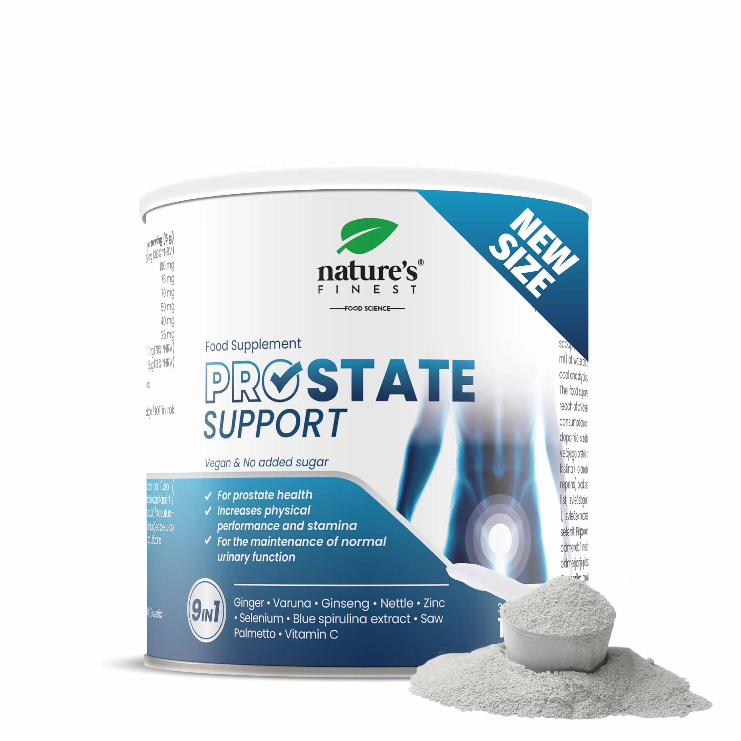 Nature's Finest Prostata Komplex - Mit Sägepalmenextrakt, Zink & Brennnessel Extrakt - Unterstützt Prostata & Harnfunktion - 30-Tage-Kur, Pulver, 150 g