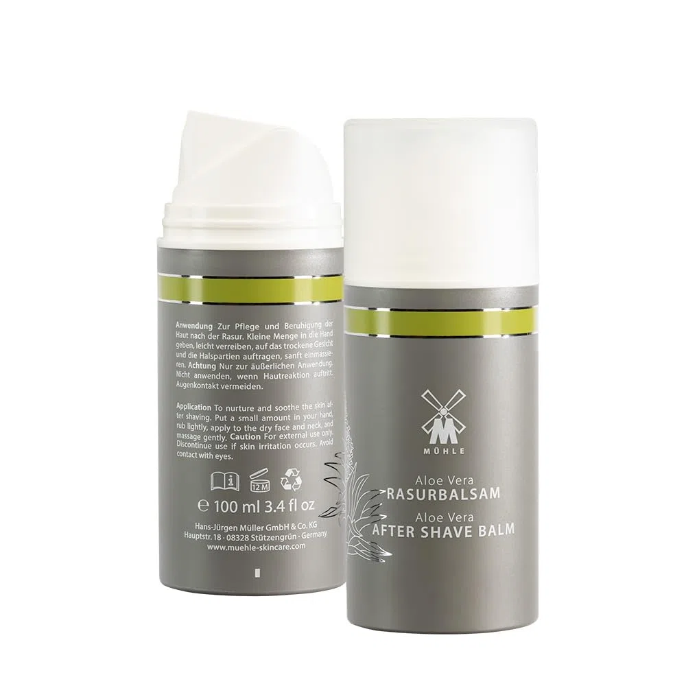 MÜHLE After Shave Balsam - Rasier-Balm mit Aloe Vera für sensible Haut - sanft & pflegend - 100 ml