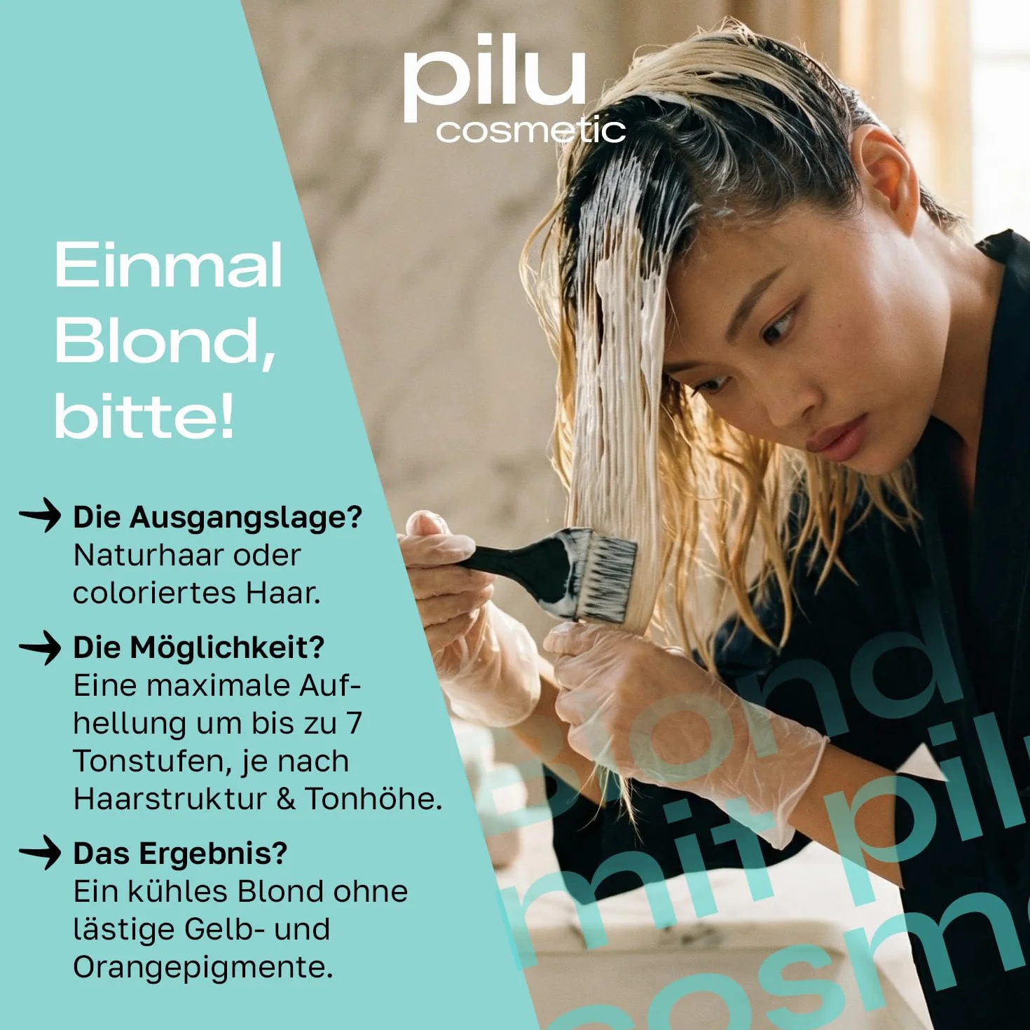 Blondierungspulver 3 x 500 g I Staubfreies, weißes Blondierpulver im Beutel I WARMES Blond I Sanfte Aufhellung um bis zu 7 Nuancen I Hair Bleach mit Anti-Gelbstich I Bleach Powder