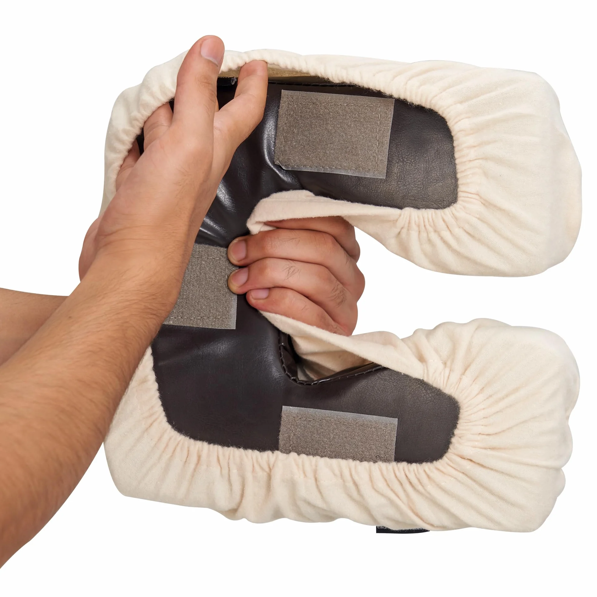 Master Massage Kopfbezüge waschbar 100% baumwolle für Massageliege Kopfpolster Kopfstütze Nackenkissen 6 Pack, Sahne