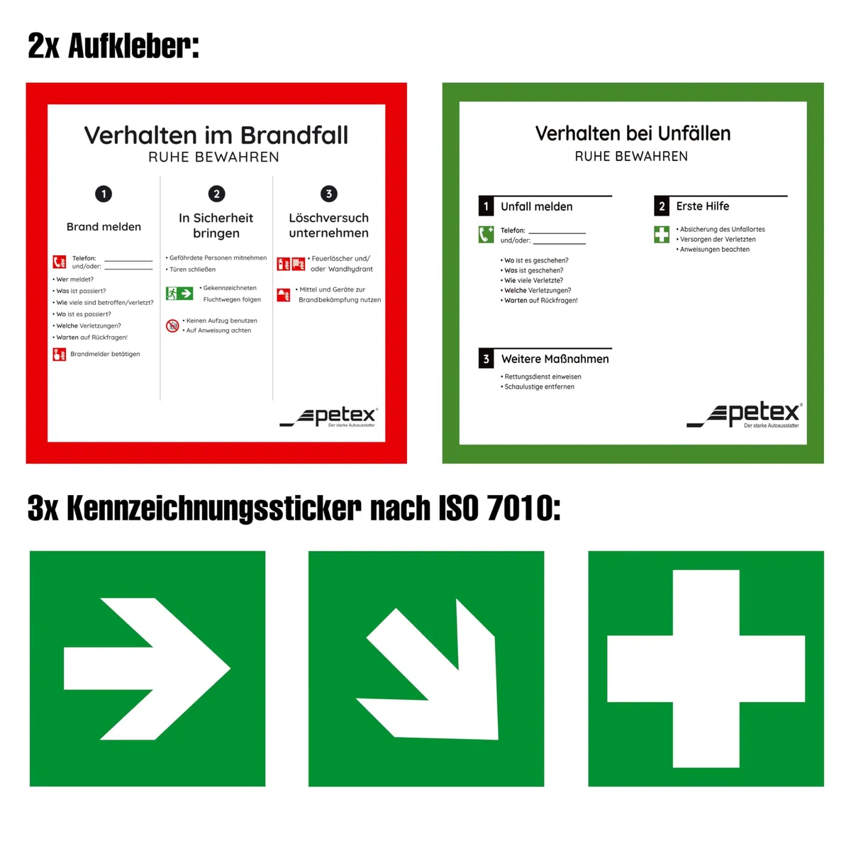 PETEX Betriebsverbandkasten DIN 13157 Profi, mit Wandhalterung, orange