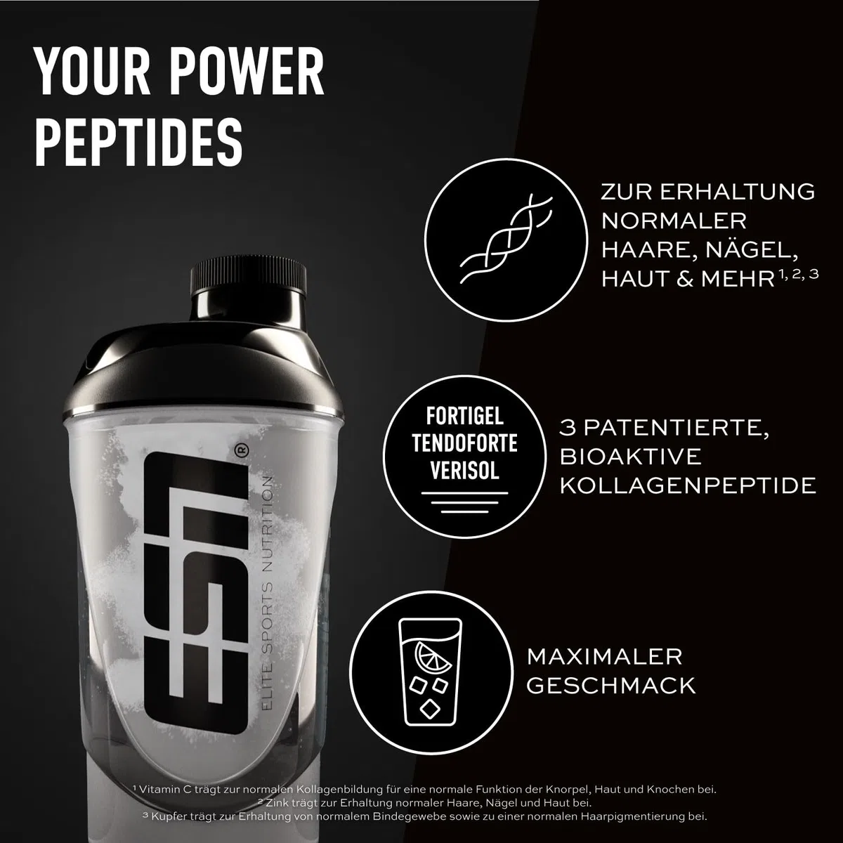 ESN Collagen Peptides, Natural, 300 g - made in Germany
