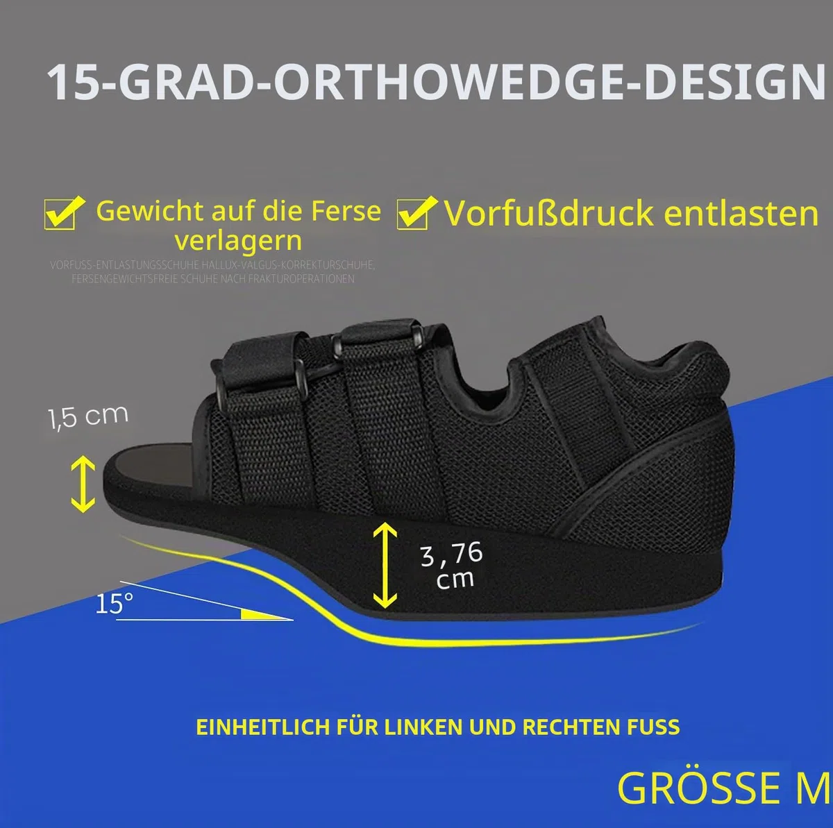 Postoperative Schuhe Medical Orthopedic Foot Brace Vorfußentlastungsschuh für Operationen (m)