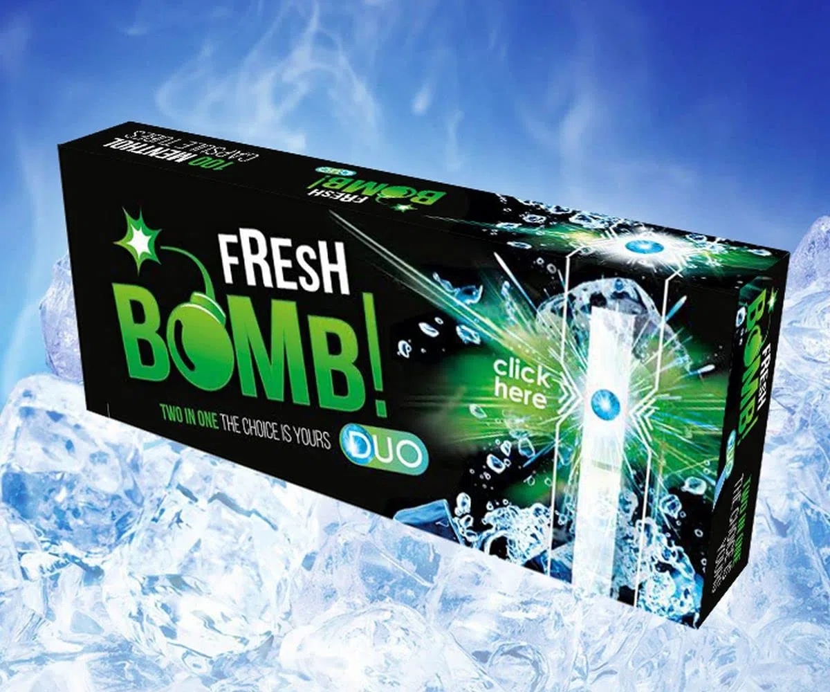 Fresh Bomb Menthol Click Hülsen mit Aromakapsel 10 Boxen (1000 Hülsen)