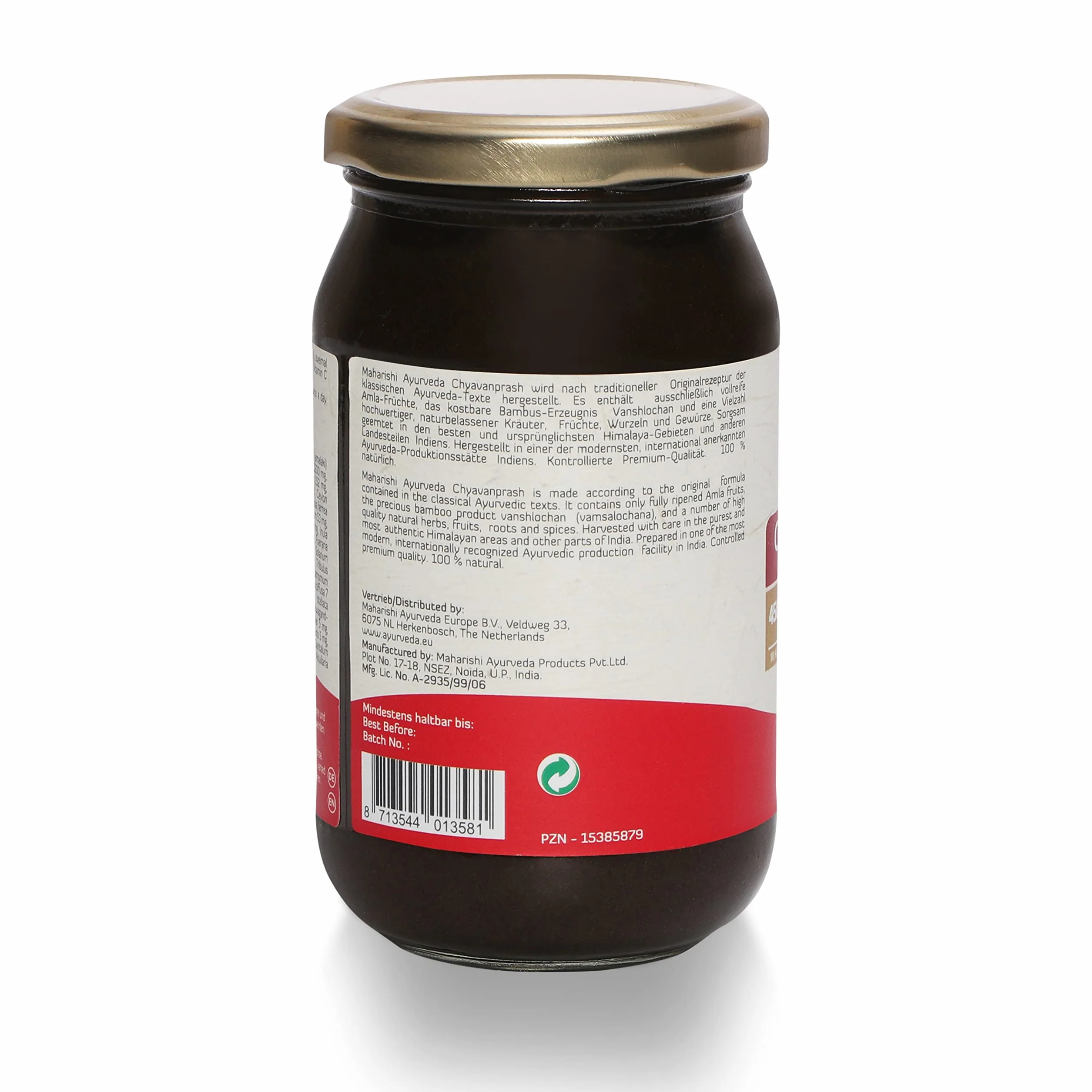 Maharishi Ayurveda Chyavanprash Amalaki (AMLA) Fruchtmus | 450 g Glas | 1er Pack