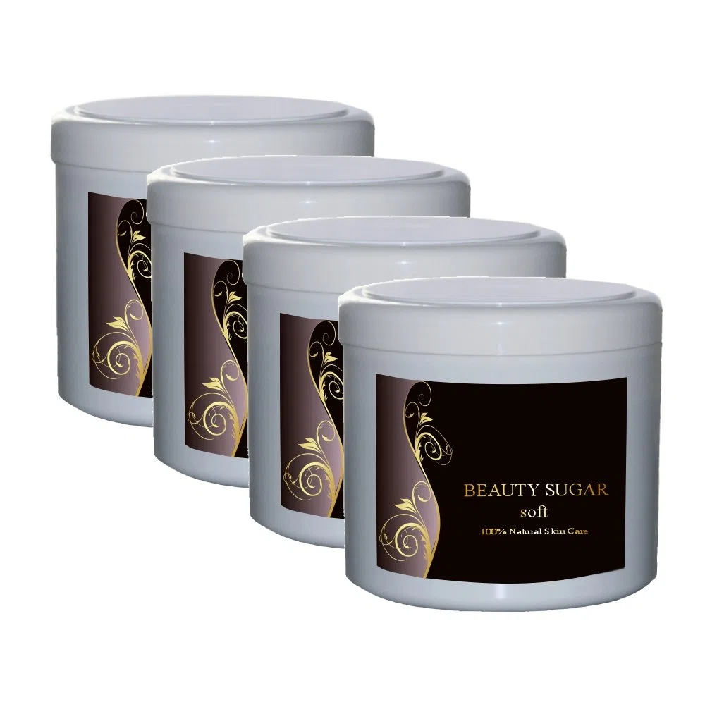 Sugaring Paste Beauty Sugar SOFT - 4 Dosen a 600g.zum Vorteilspreis - Zuckerpaste zur Haarentfernung