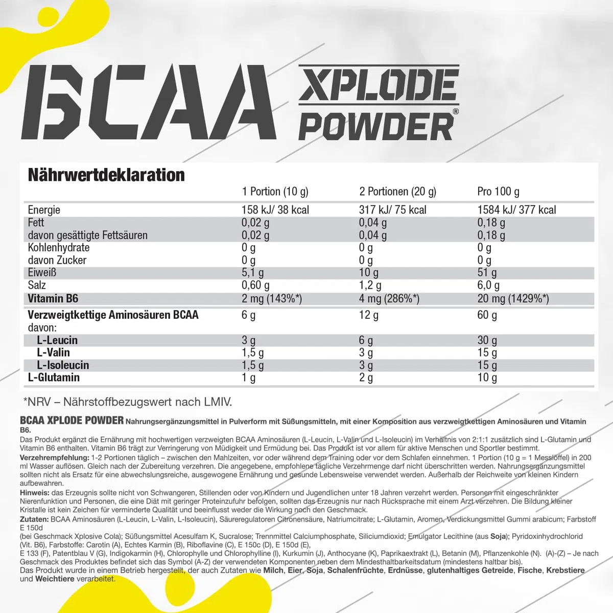 Olimp BCAA Xplode Powder (500 g) - Erdbeere