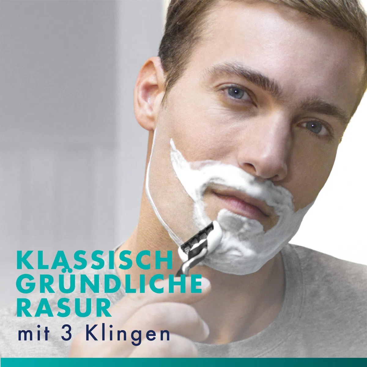 Gillette Mach 3 Standard Rasierer Herren, Metall, Grau/Schwarz - Herrenrasierer, Inkl. 1 Nassrasierer, 12 Rasierklingen mit Gleitstreifen Und Neuer Klingenbeschichtung für Weniger Hautirritation