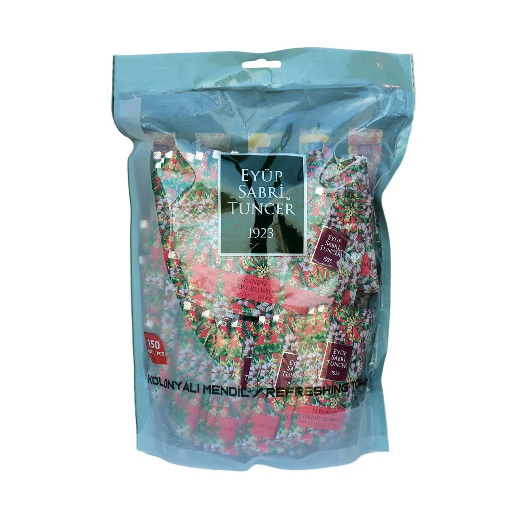 Eyüp Sabri Tuncer Eau Colonial Taschentücher Japanese Kirschblüte 150 Li Doypack Beutel 5X10 Small Size 1 Pack