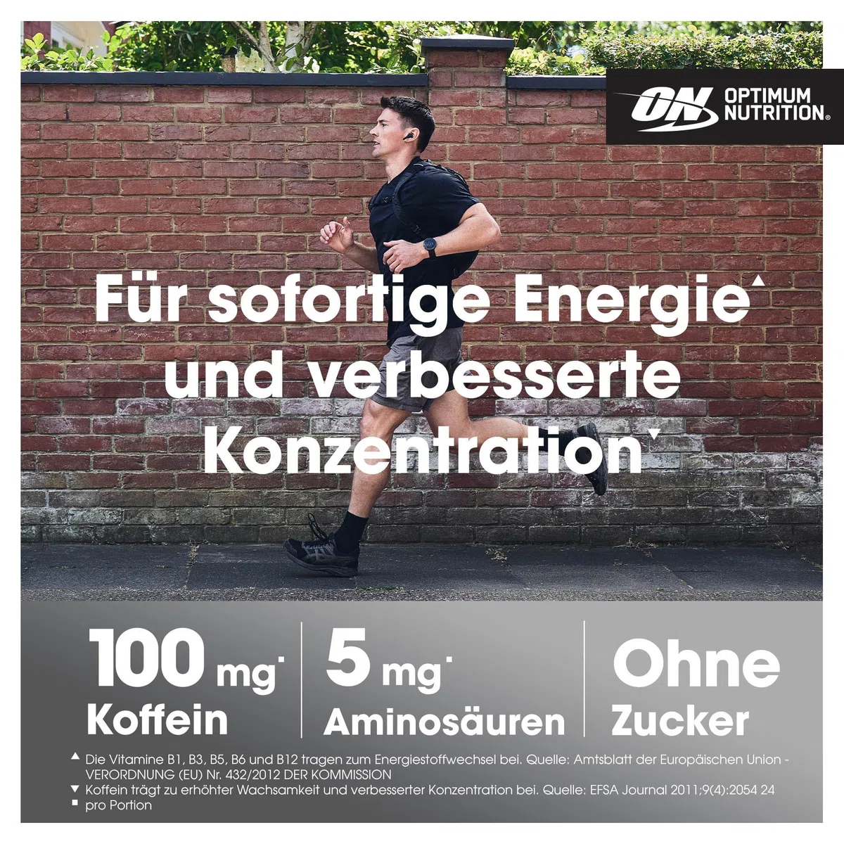 Optimum Nutrition Amino Energy Pre Workout Powder, Energy Drink mit Aminosäuren, BCAA, L-Glutamin und L-Leucin, Vitamin C und Koffein, Zitronen-Limetten-Geschmack, 30 Portionen, 270 g