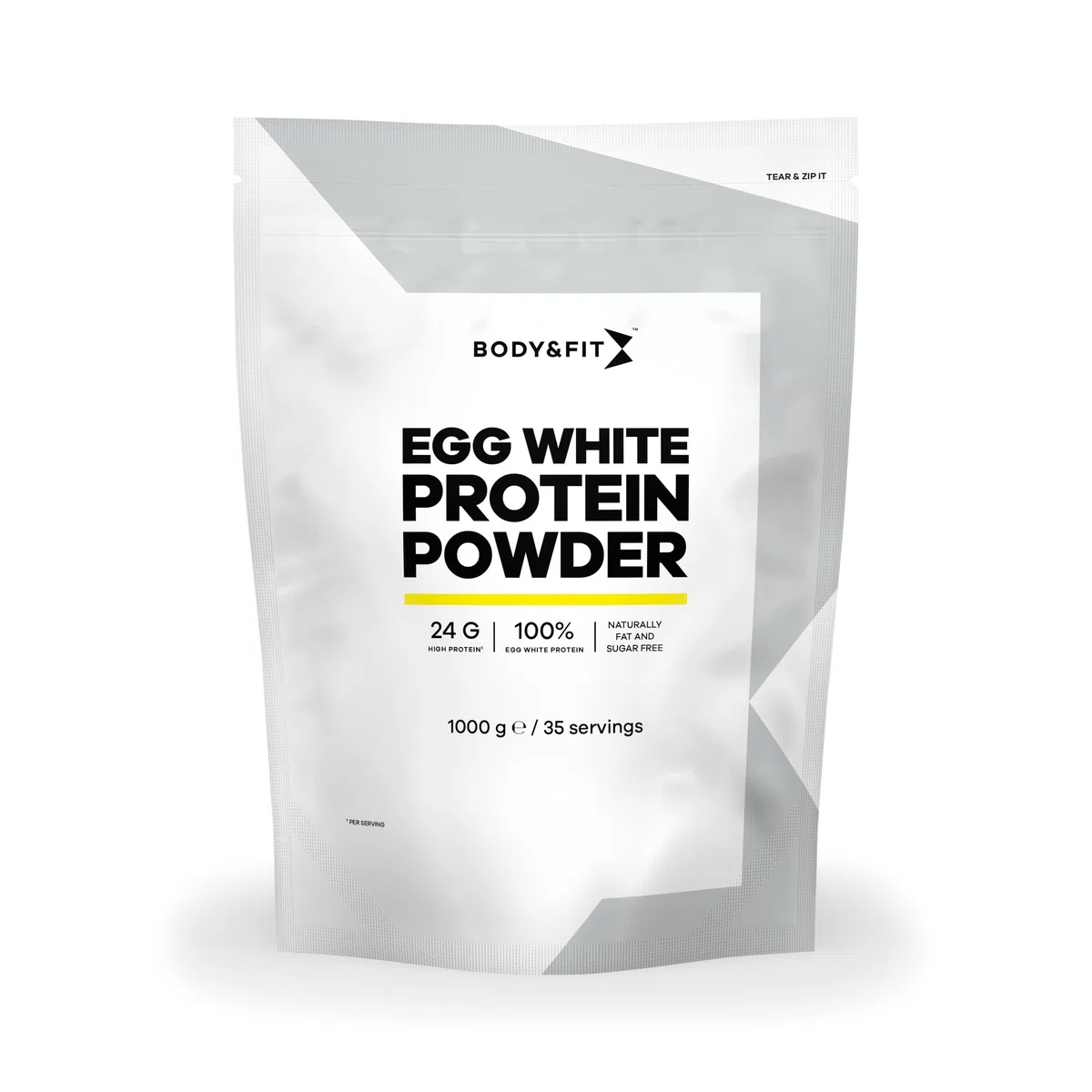 Body & Fit Egg White Protein Powder, Eiklar Pulver Natur zum Kochen und Backen, Getrocknetes Hühnereiweiß, 1000 gramm