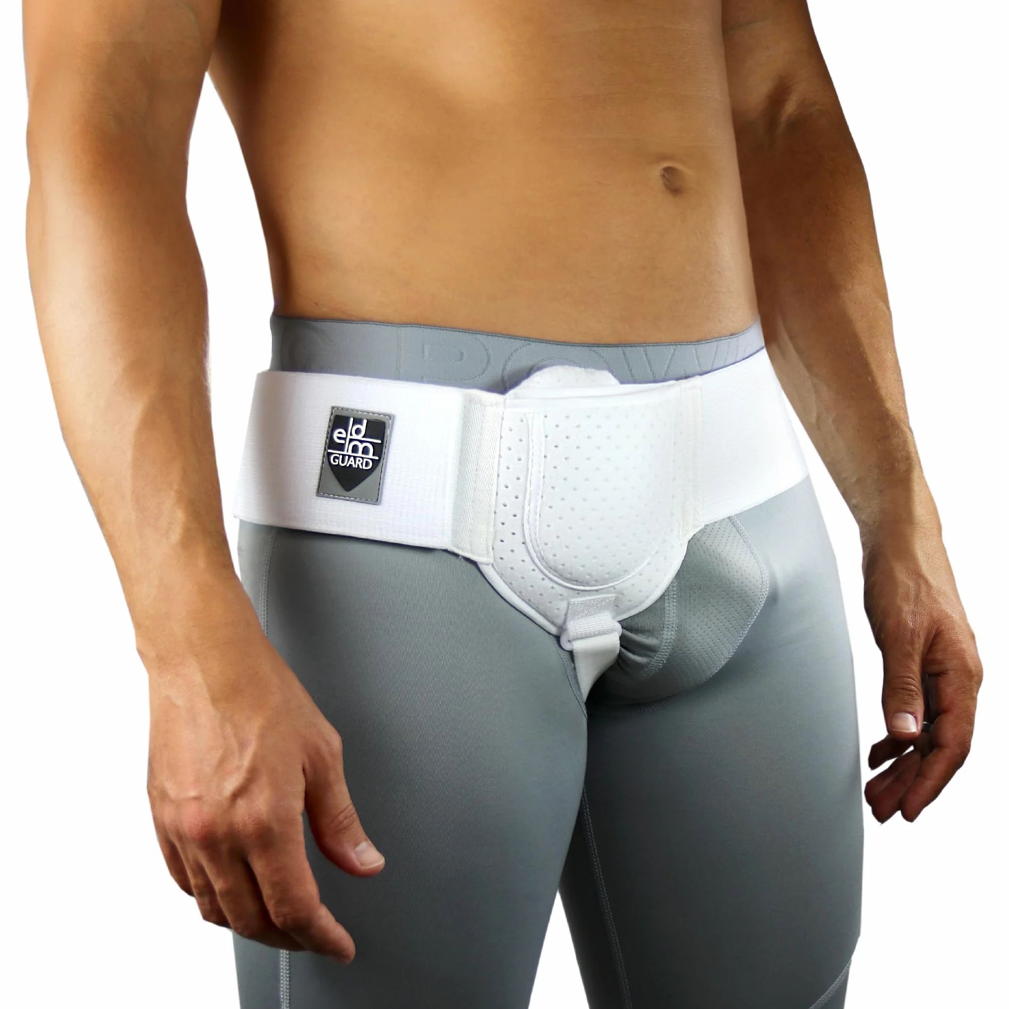 Everyday Medical Leistenbruchgürtel Für Männer Und Frauen – Bruchband Leistenbruch Bandage Links Und Rechts Tragbar – Flexibel Einstellbarer Leistenbruch Gürtel (Weiß, L/XL (112-140 CM Hips))