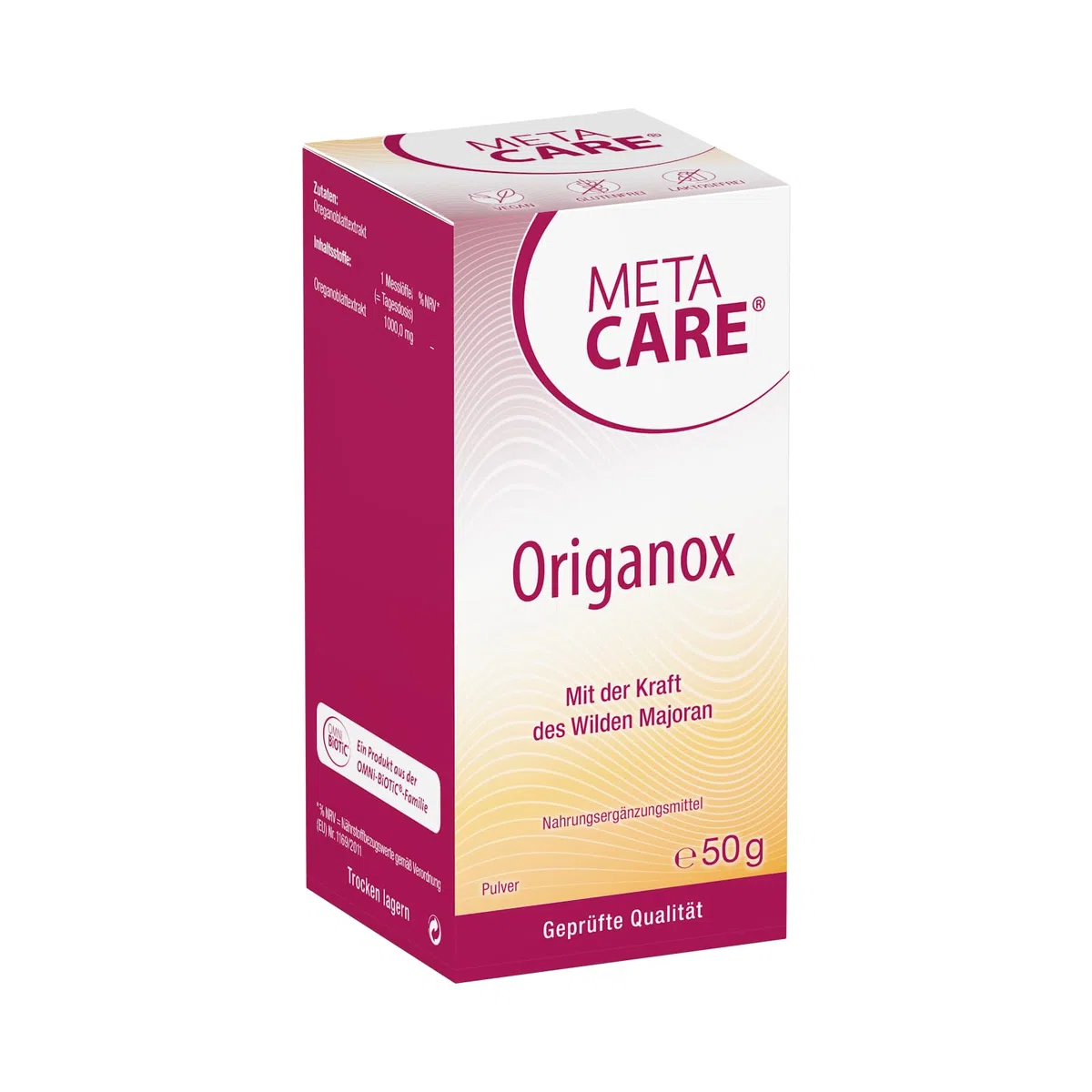 Origanox - Hochwertiger Extrakt aus dem Wilden Majoran - 1000 mg Oreganoblatt-Extrakt pro Portion - Praktische Einnahme dank Pulverform - 50 g