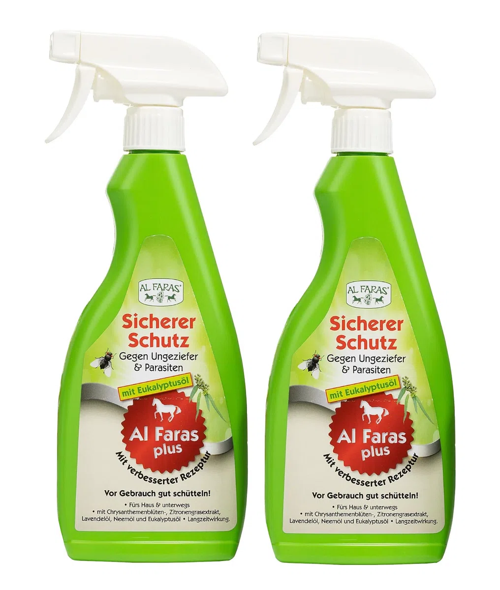 Sicherer Schutz Insektenspray 2x500 ml ohne Aerosole | Anwendungsfertige Flüssigkeit mit Eukalyptusöl für Oberflächen gegen kriechende und fliegende Insekten
