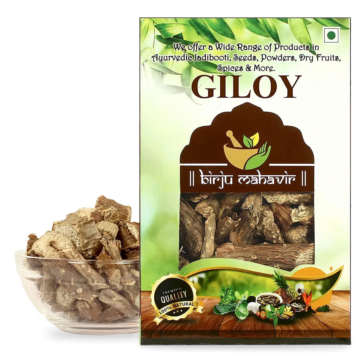 Birju Mahavir Giloy Tinospora Cordifolia, natürliches Original, 400 g