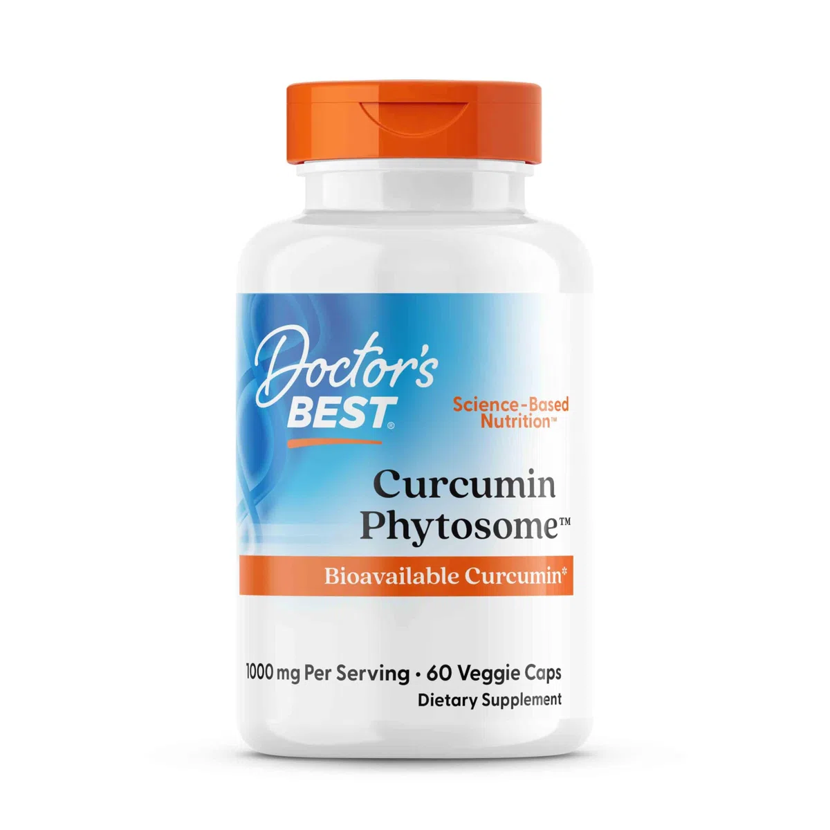 Doctor's Best, Curcumine Phytosome mit Meriva, 500mg, 60 vegane Kapseln, Laborgeprüft, Glutenfrei, Sojafrei, Vegetarisch