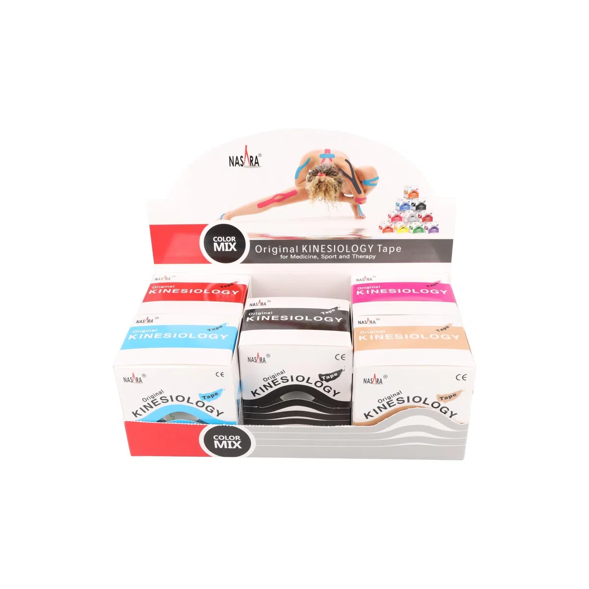Nasara Original Kinesiology Tape, 5er Sparset | 5er Box mit 5 Tapes, Für Sport und Medizin, Gratis Videoanleitungen