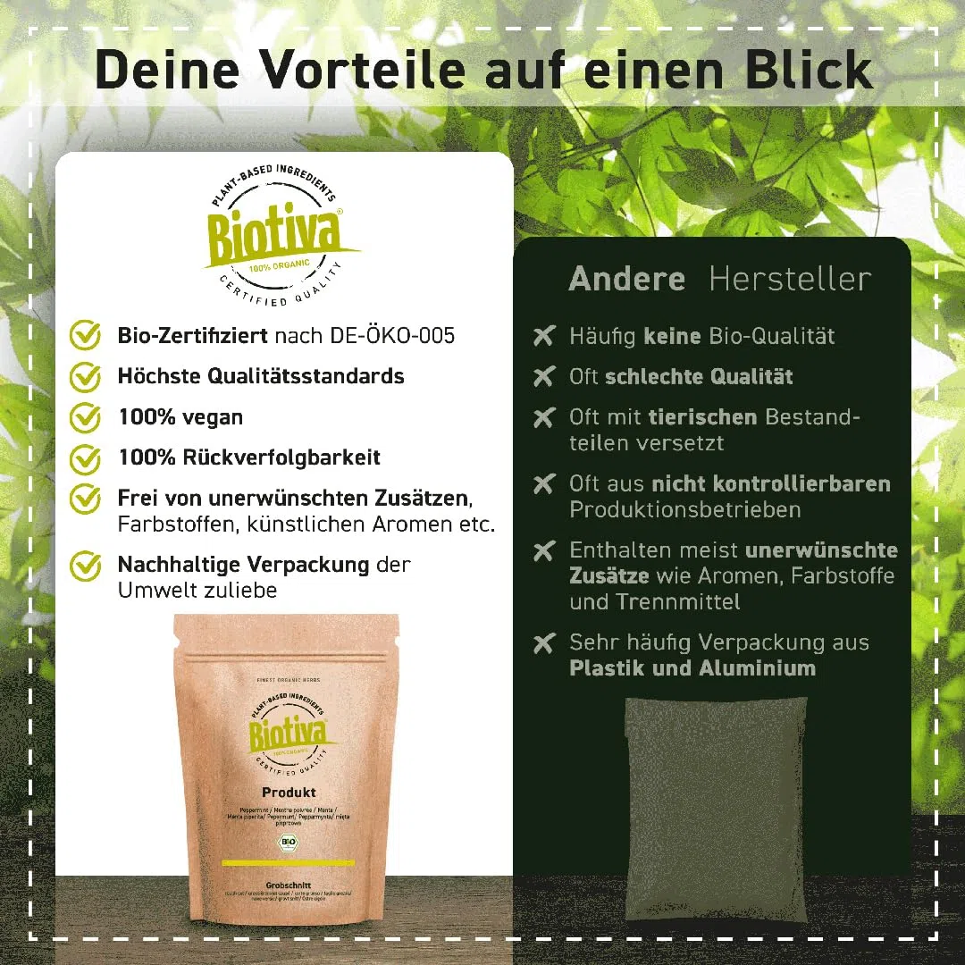 Reisprotein Bio 80% Protein - vegane Proteinquelle - ohne Zusätze - Frei von Gluten Soja und Lactose - Top Bio Qualität - Abgefüllt und kontrolliert in Deutschland - Biotiva