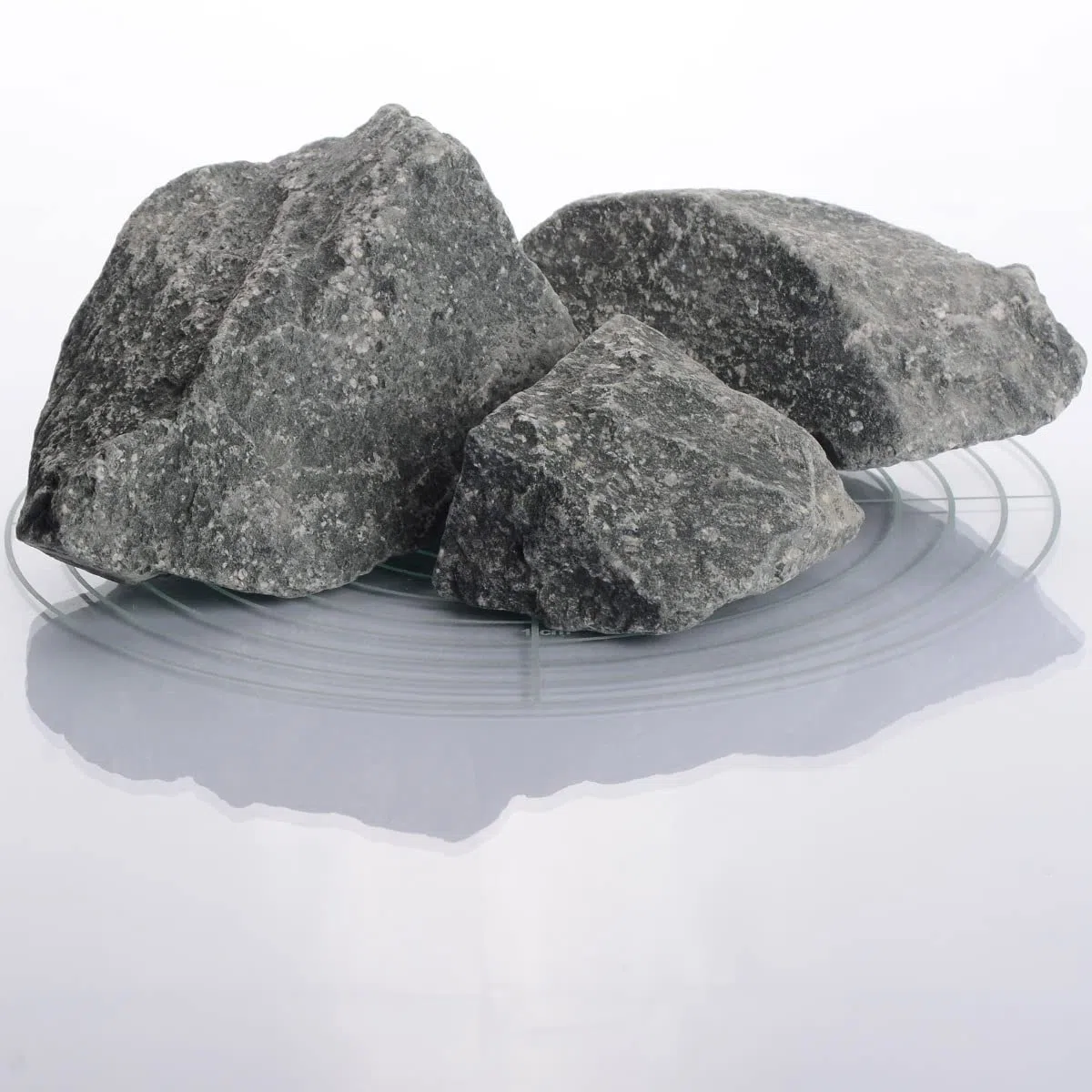 Schicker Mineral Deutsche Saunasteine 25 kg, hochwertige Diabas Aufgusssteine, handverlesen, hohe Widerstandsfähigkeit und Wärmespeicherfähigkeit, für alle Arten von Saunaöfen, 50-110 mm