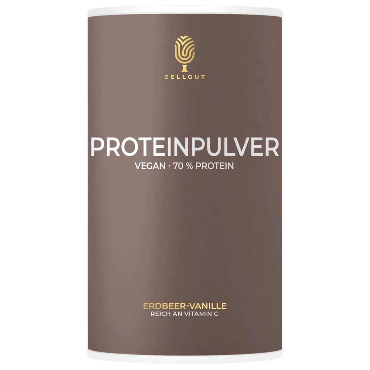 PROTEINPULVER ERDBEER-VANILLE • 70% Protein • 3 pflanzliche Proteinquellen • enthält gesunde Darmbakterien • vegan & glutenfrei • sojafrei