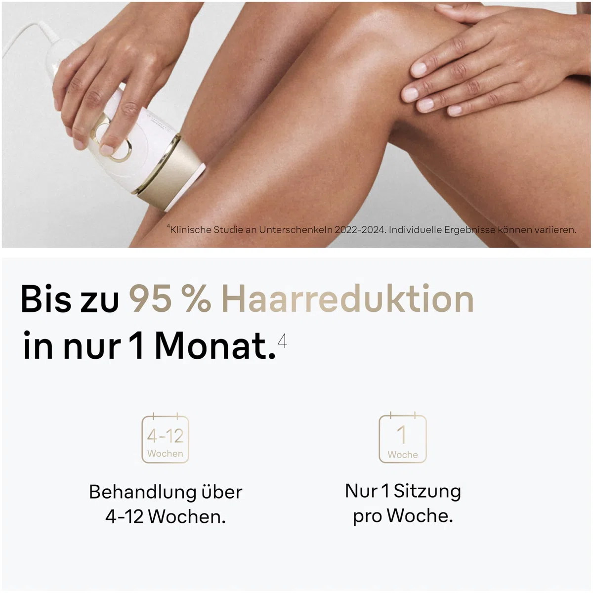 Braun Silk·expert Pro 5 PL5358 IPL Haarentfernung Weiß/Gold Dauerhafte Haarentfernung für Zuhause