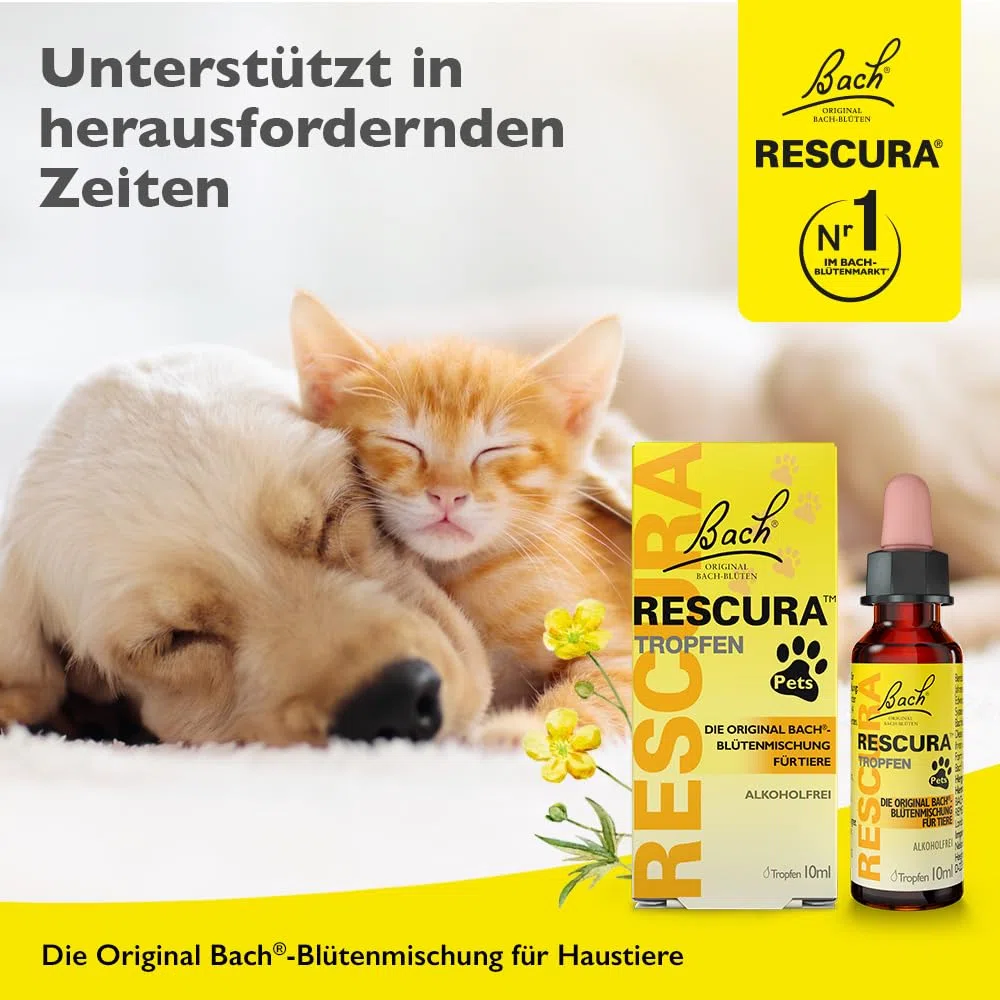 Bachblüten Original Bach RESCURA Pets Doppelpack 2 x 10 ml| Bachblütenmischung für Tiere | Original nach Dr. Edward Bach | ehemals Rescue