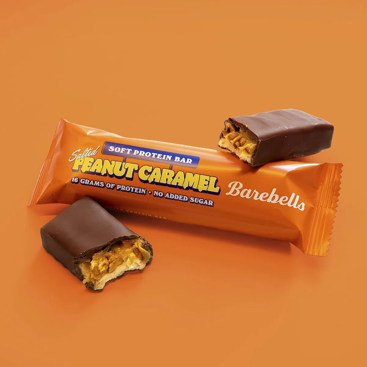 Barebells Soft Protein Riegel – 16g High Protein Bar, Zuckerarm, Eiweißriegel, Ohne Palmöl – Salted Peanut Caramel, 12 x 55gr