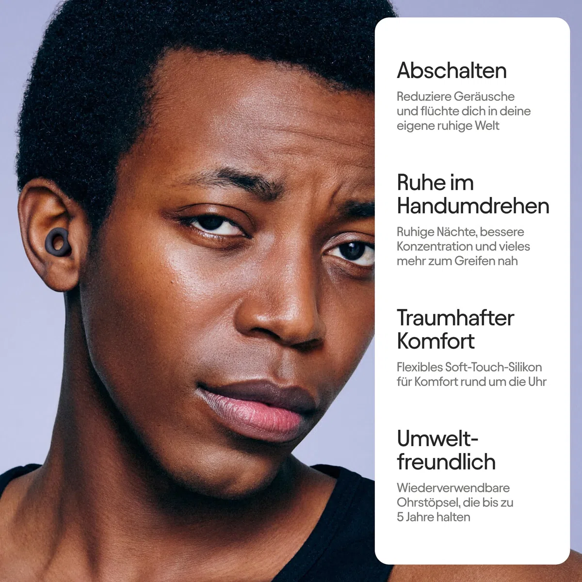 Loop Quiet 2 Ohrstöpsel – Ultrabequeme, wiederverwendbare, geräuschreduzierende Ohrstöpsel für Schlaf, Konzentration, Reisen, Geräuschempfindlichkeit | Flexible Passform, SNR 24 dB Geräuschreduzierung