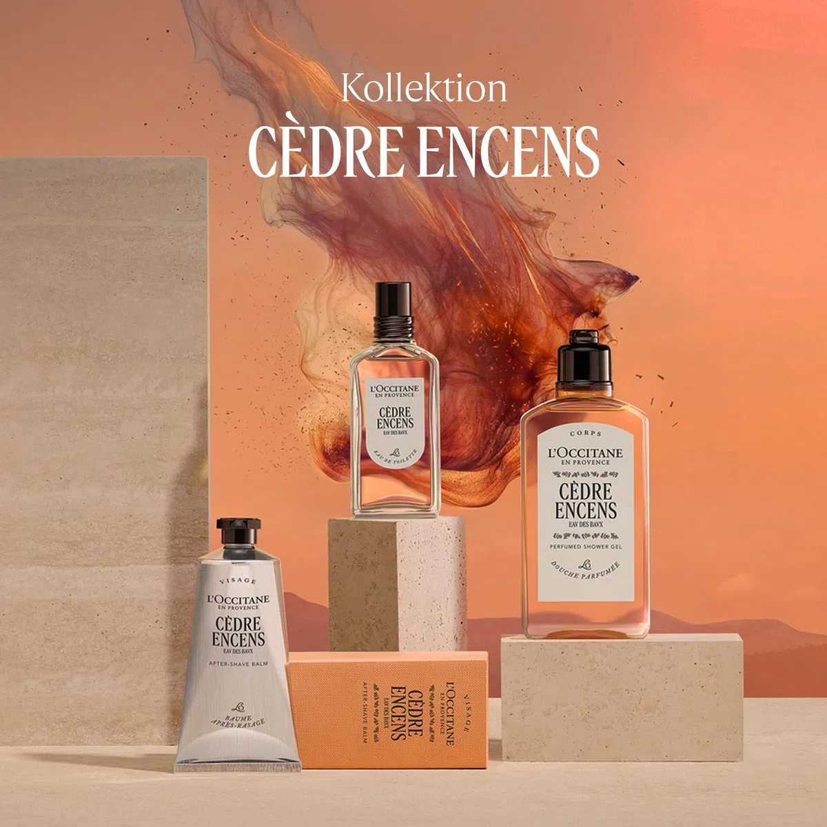 L'OCCITANE - Balsam Nach der Rasur Cèdre Encens (früher Eau des Baux) - 75 ml - spendet Feuchtigkeit und mildert Hautirritationen - Made in France